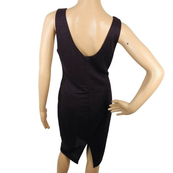 ASTR The Label Striped Knit Bodycon Pencil Dress V-Neck Mini Sleeveless Size L - Picture 8 of 9